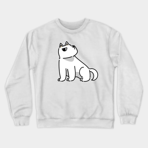 Cute white dog Crewneck Sweatshirt by Radi-SH